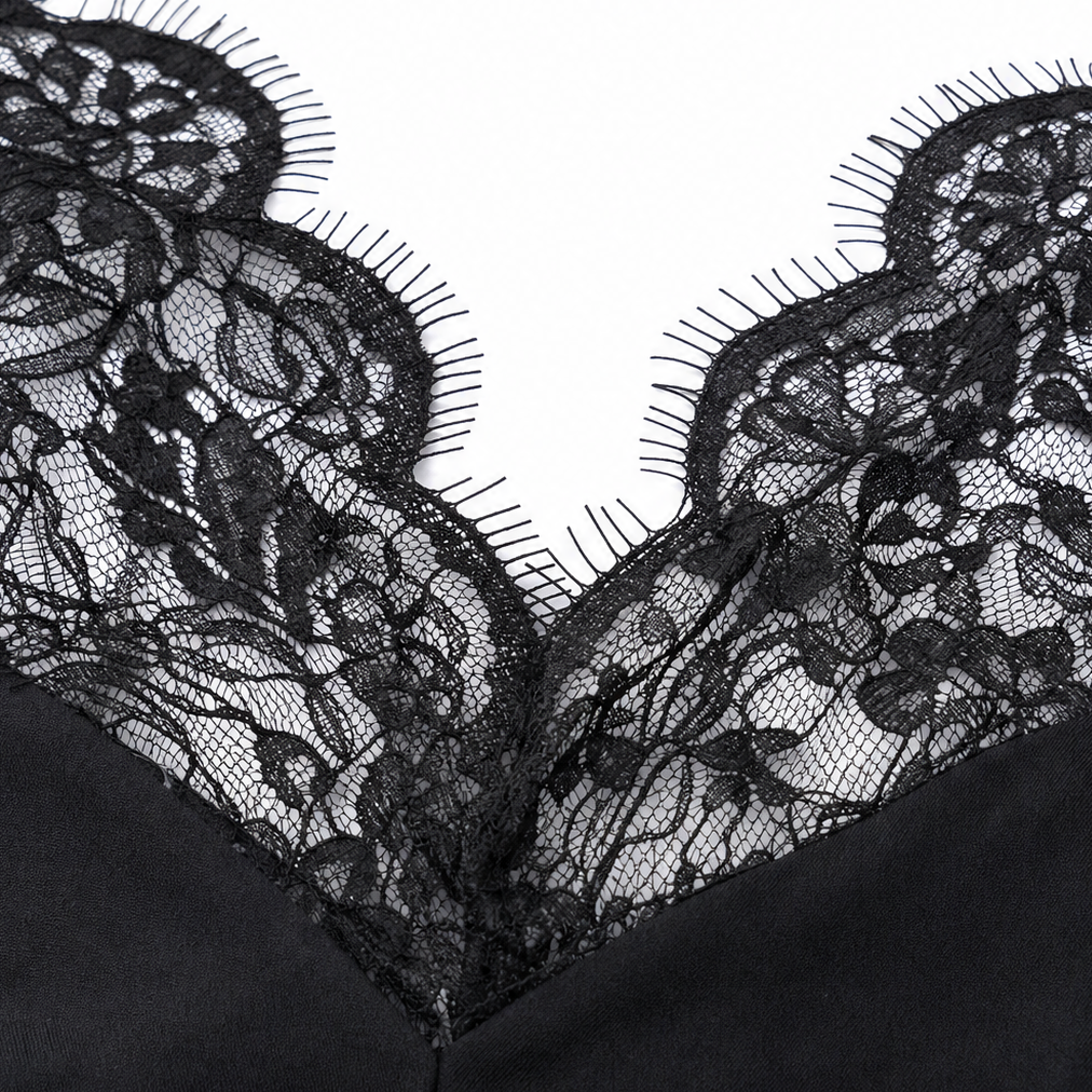 Florenza – Floral Lace V-Neck Long-Sleeve Blouse