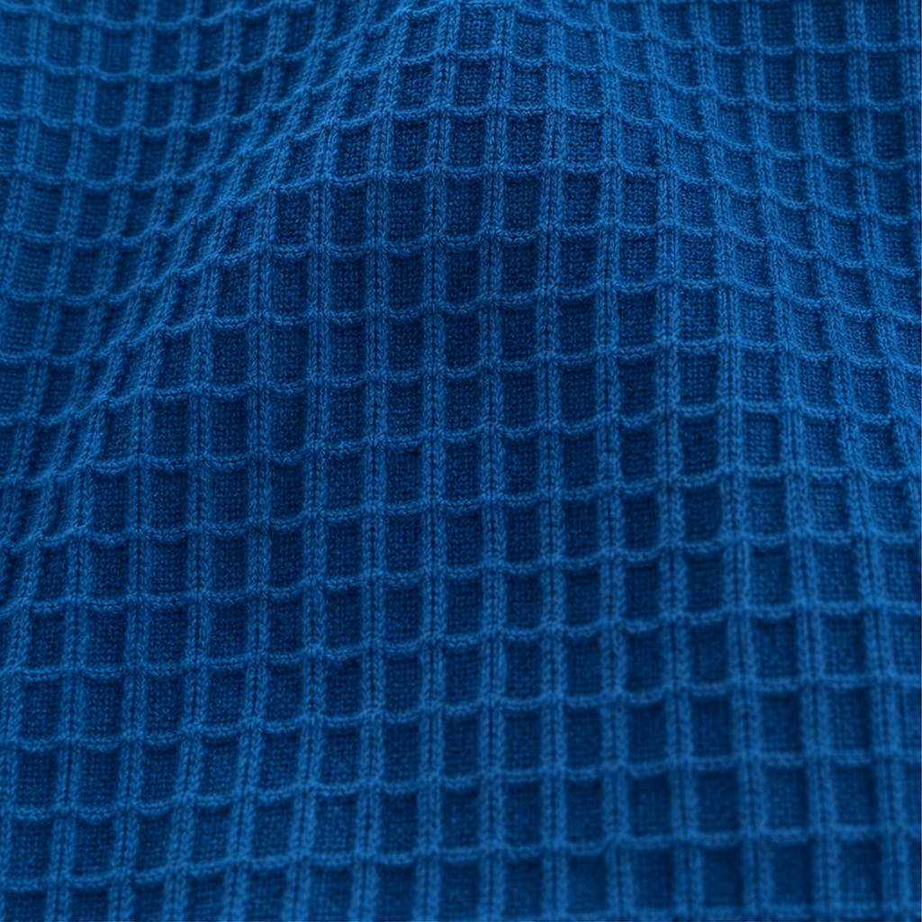 Drapella – Asymmetric Crossover Hem Waffle Knit Top