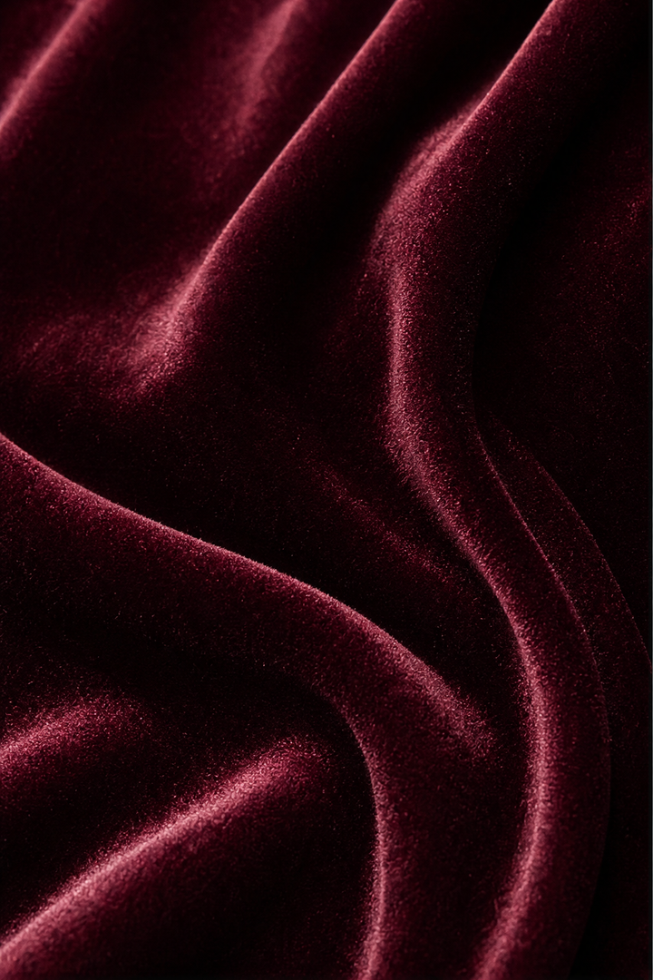 Velveau – Oversized Pocketed V-Neck Velvet Tunic