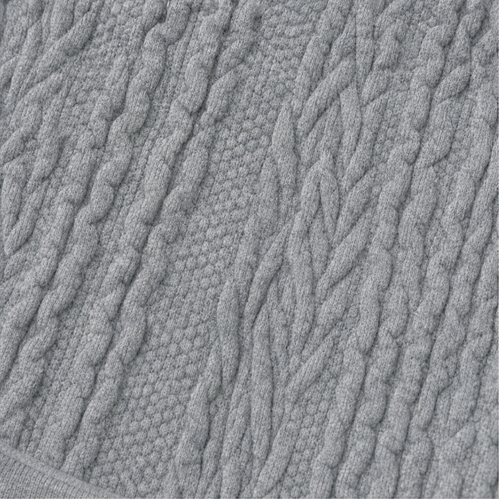 Wearbella – Cable-Knit Longline Zip-Up Hoodie