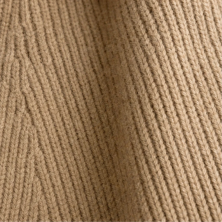 Sorella – Ribbed Asymmetric Button-Front Sweater