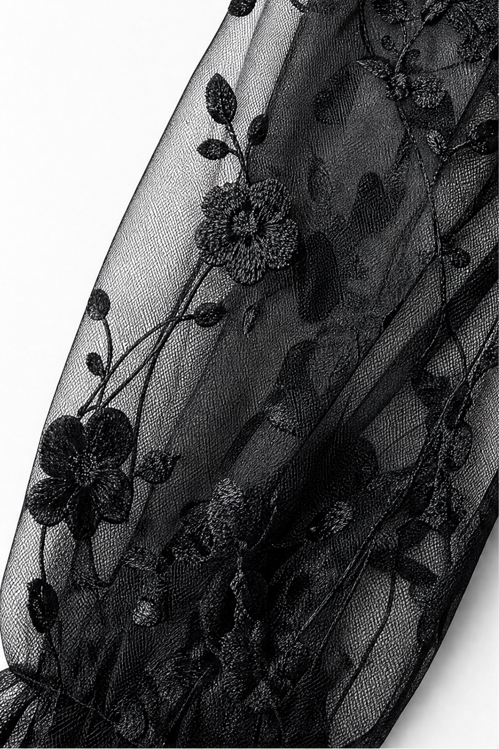 Wearbella – Lace-Sleeve A-Line Empire Waist Maxi Dress