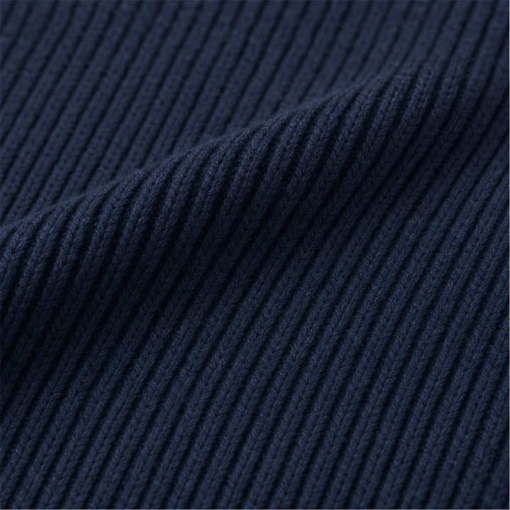 Wearbella – Spliced Denim Ribbed-Knit Longline Jacket