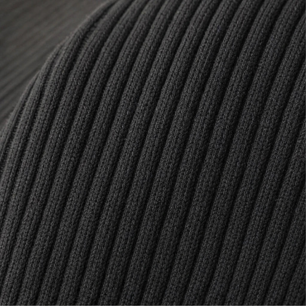 Elowen – Square-Neck Puff-Shoulder Ribbed Top