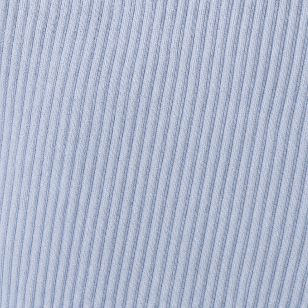 Ribelle – Powder Blue Ribbed Knit Pullover Hoodie