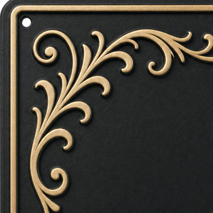 Graceborne – Embossed Scroll Metal Blessing Sign