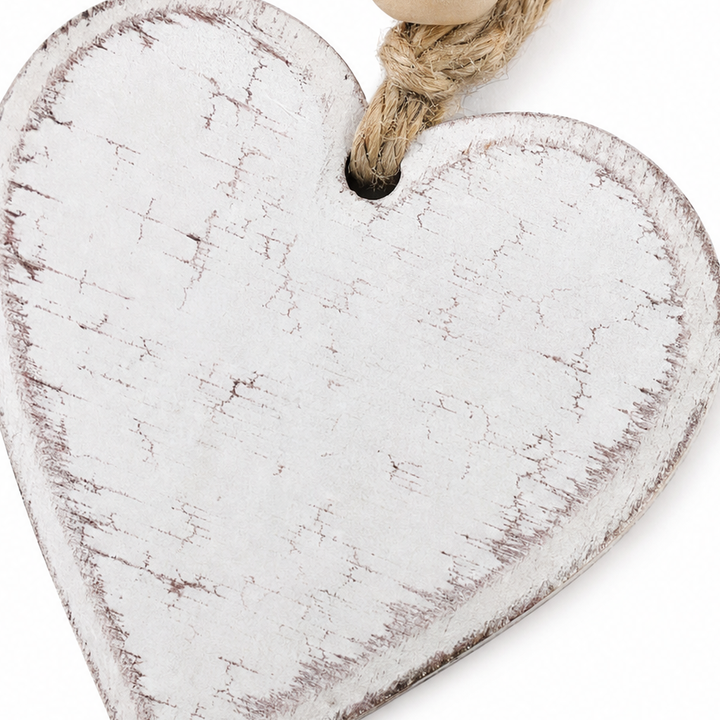 Hearth & Heart – Rustic Beaded Five-Heart Wall Hanging