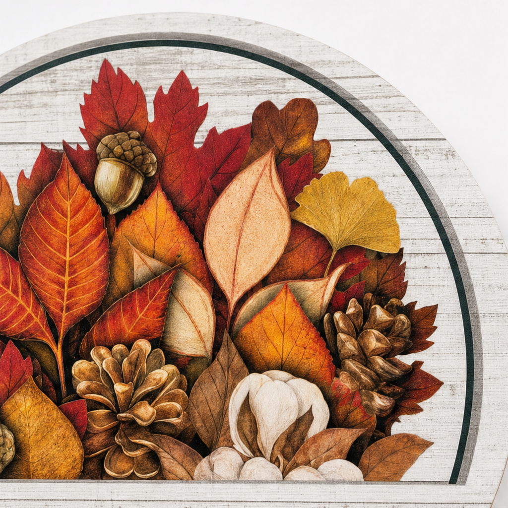 Seasonwell – Round Wooden Welcome Sign With Magnetic Icons