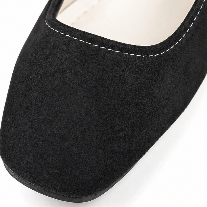 Maribelle – Square-Toe Buckle Mary Jane Flats