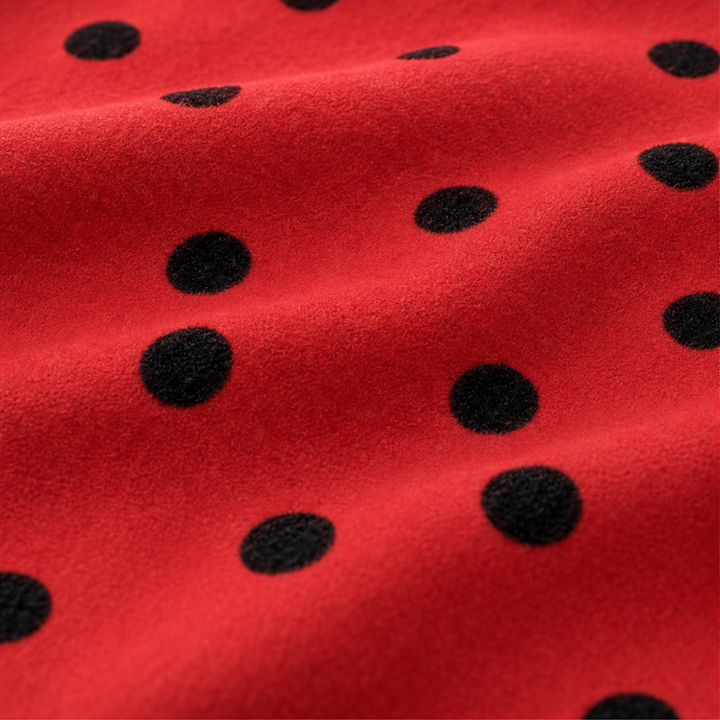Wearbella – Layered-Look Polka Dot Pullover Sweatshirt