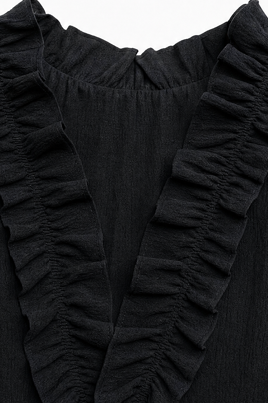 Breezalyn – Tiered Ruffle V-Neck Maxi Dress