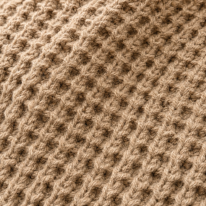 Cowl & Cozy – Asymmetric Cowl-Neck Button-Side Sweater