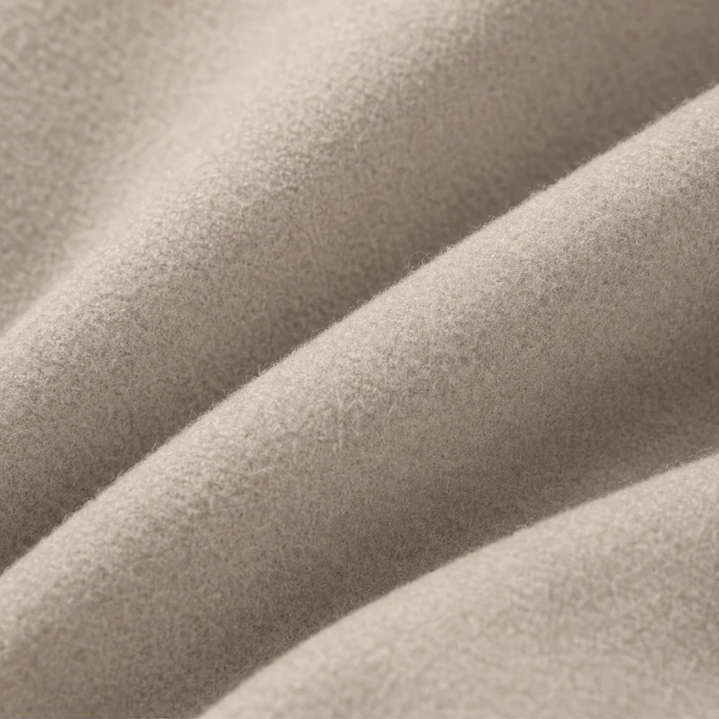 Adelyn – Oversized Taupe Long-Sleeve Coat