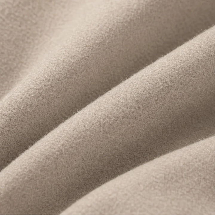 Adelyn – Oversized Taupe Long-Sleeve Coat