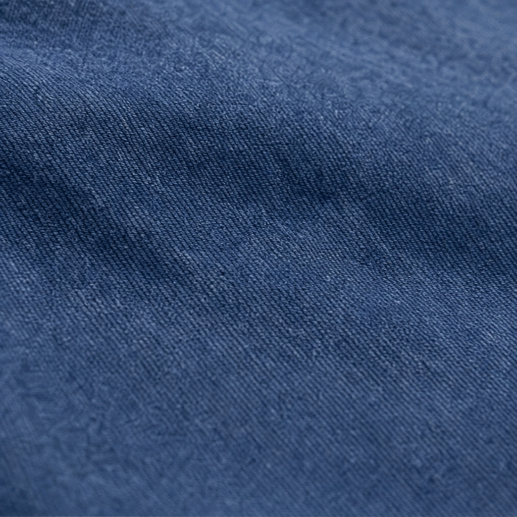 Denim Ease – Washed Oversized Denim-Look Hoodie