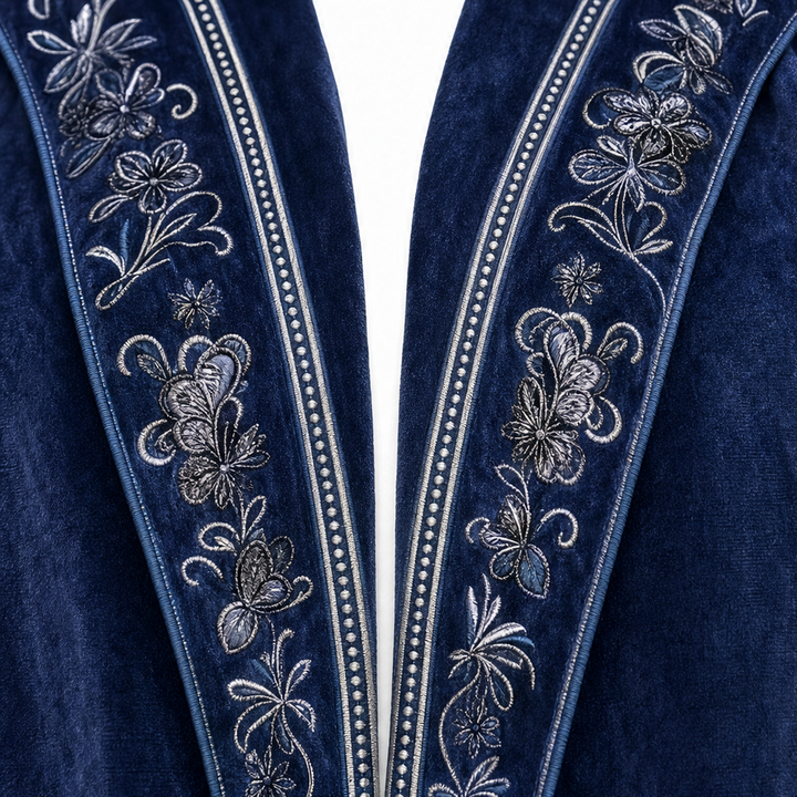Anastasia – Velvet-Look Longline Blazer