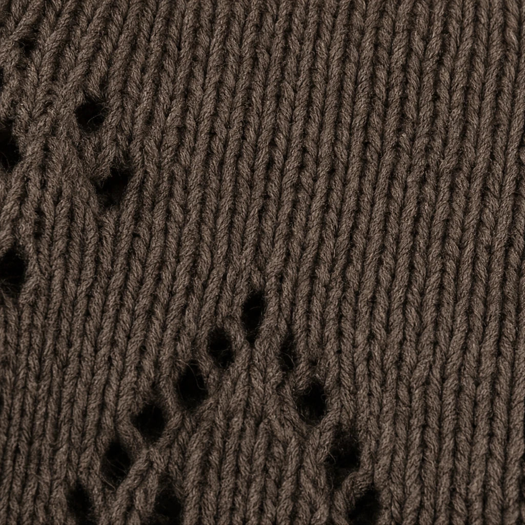 Vellora – Diamond Pointelle Knit Poncho Sweater