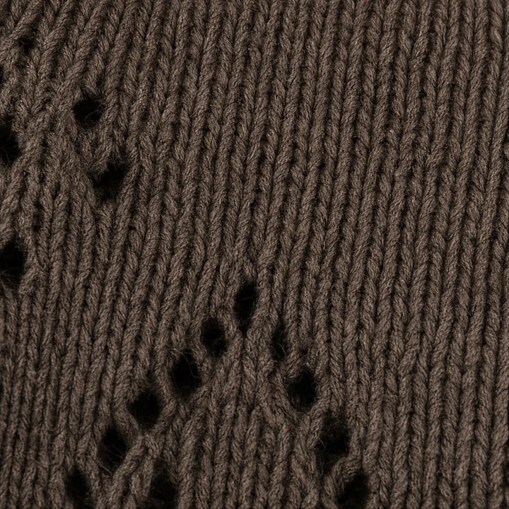Vellora – Diamond Pointelle Knit Poncho Sweater