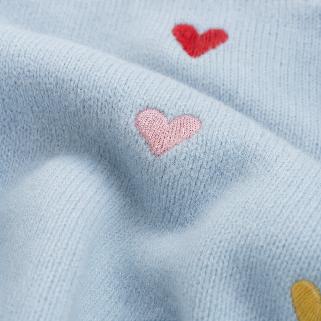 Heartwell – Colorful Heart Batwing Sweater