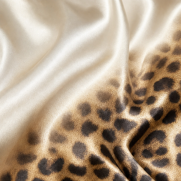 Ombré Muse – Ombré Leopard-Print Satin Shirt