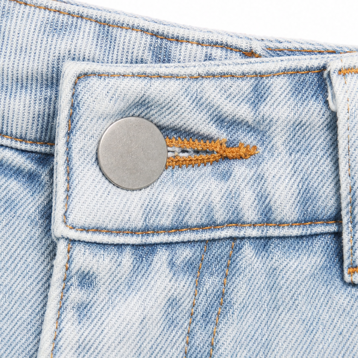 Overlaya – Asymmetric Overlap Waist Wide-Leg Jeans