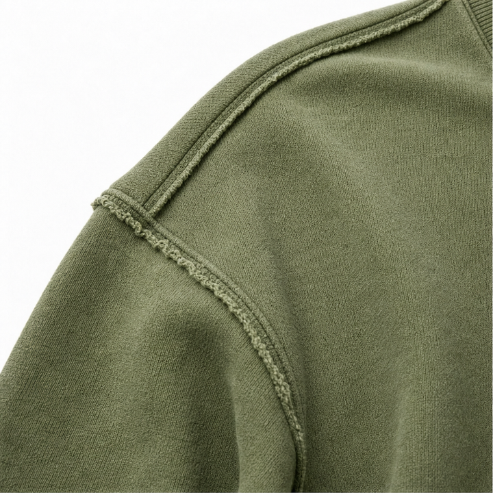 Draperie – Raw-Edge Split-Cuff Snap Placket Henley