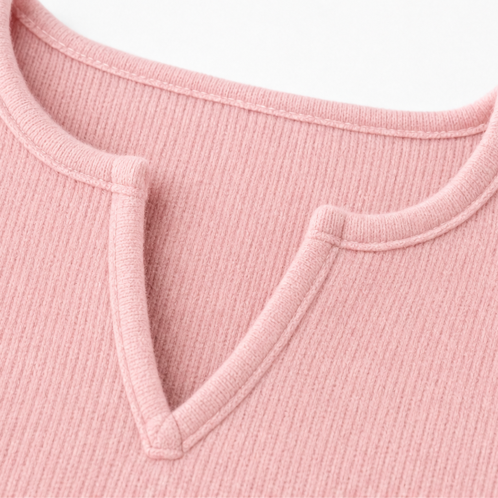 Veluna – Relaxed Knit Top And Pants Set