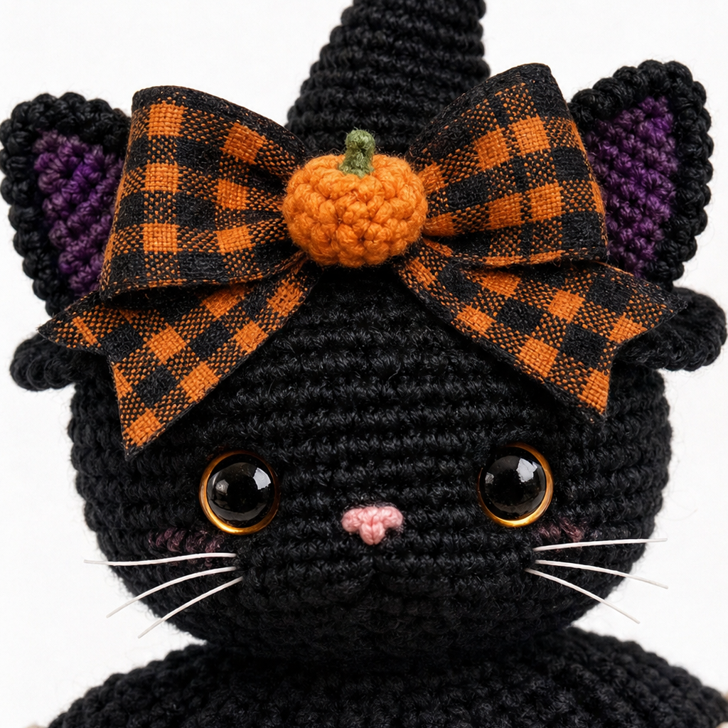 Hallowstitch – Layered Crochet Cat Witch Halloween Tree