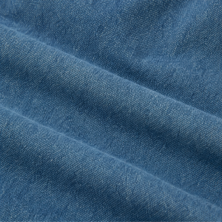 Denimelle – Long-Sleeve Denim Maxi Dress