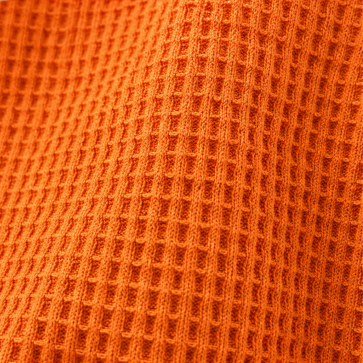Wafflemoore – Waffle-Knit Relaxed Pullover Sweatshirt