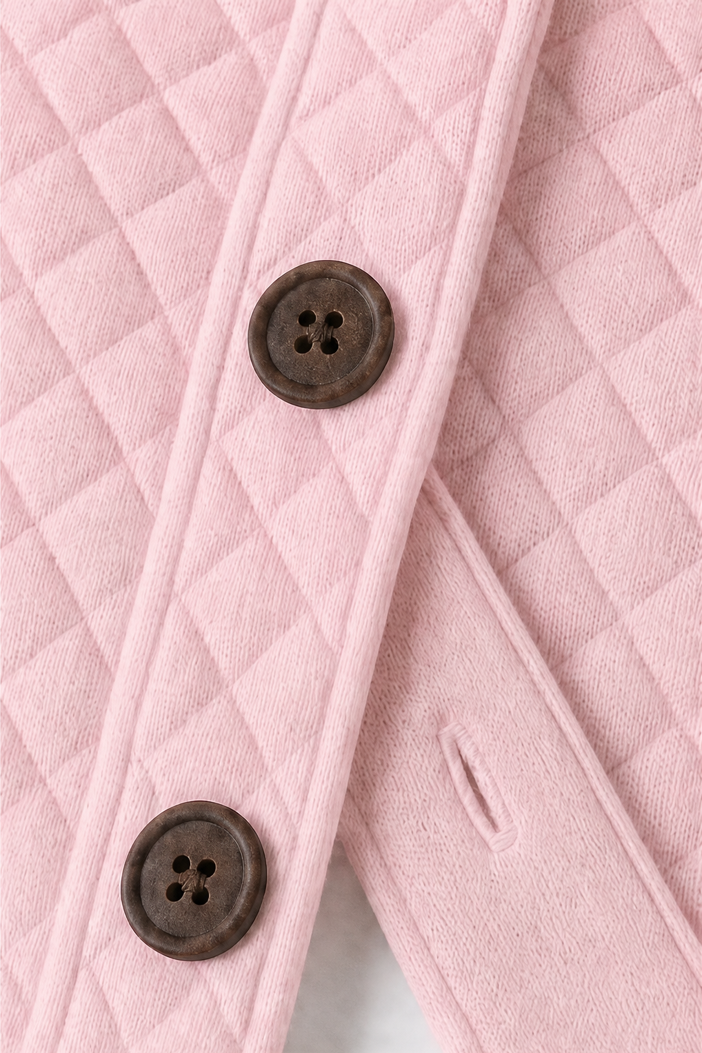 Holdwell – Diamond Quilted Open-Front Cardigan