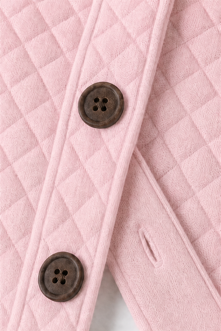 Holdwell – Diamond Quilted Open-Front Cardigan