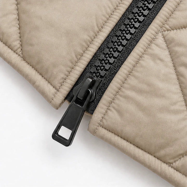 Quilted Muse – Quilted Hooded Mid-Length Vest