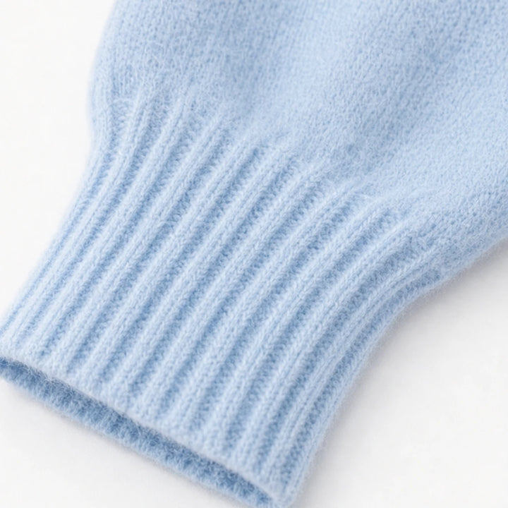 Chiffonelle – Bow-Front Ruffle-V-Neck Knit Top