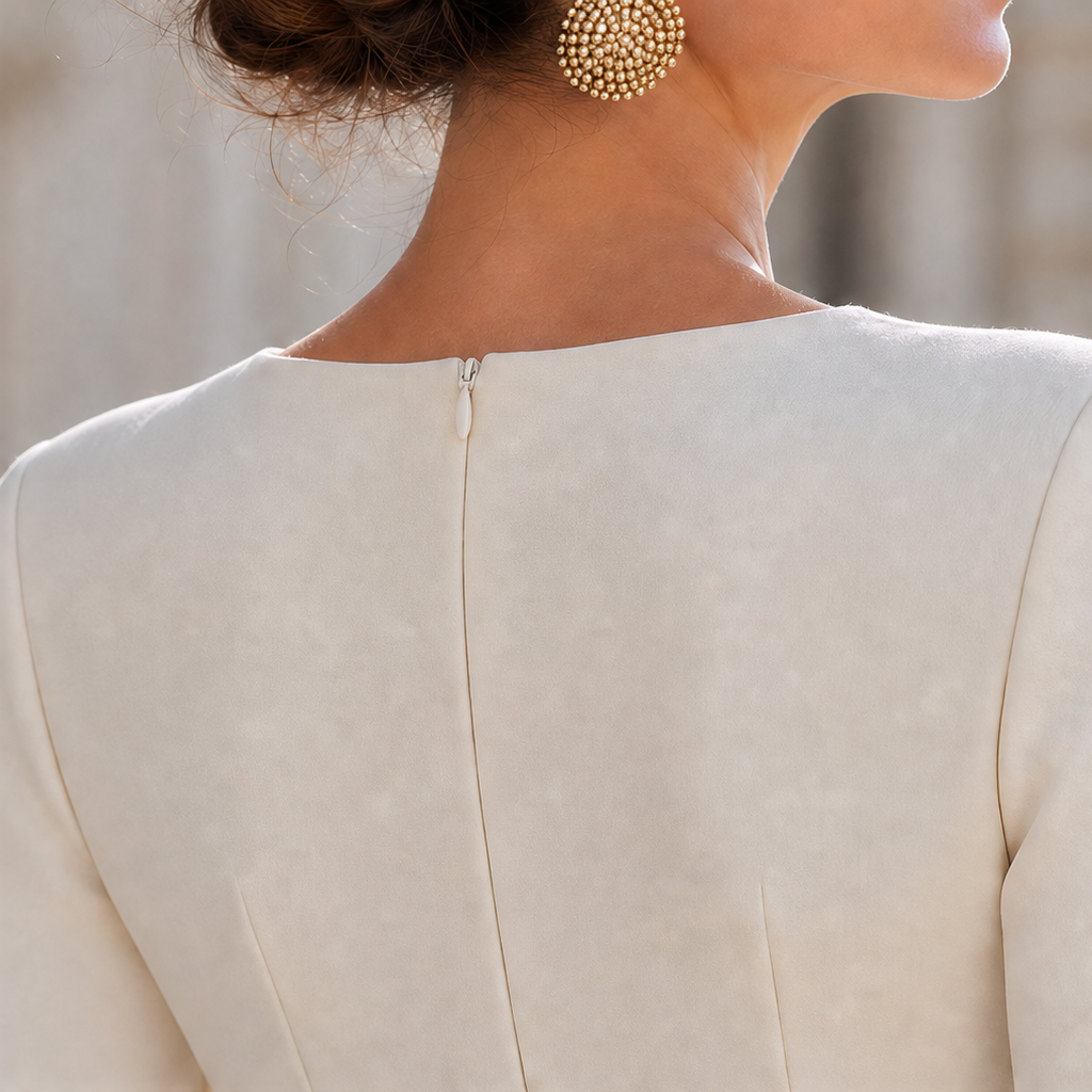 Linalline – Pleated Long-Sleeve Pencil Dress