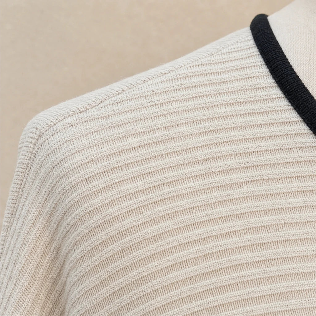 Vivelyn – Textured Knit Puff Sleeve Midi Dress