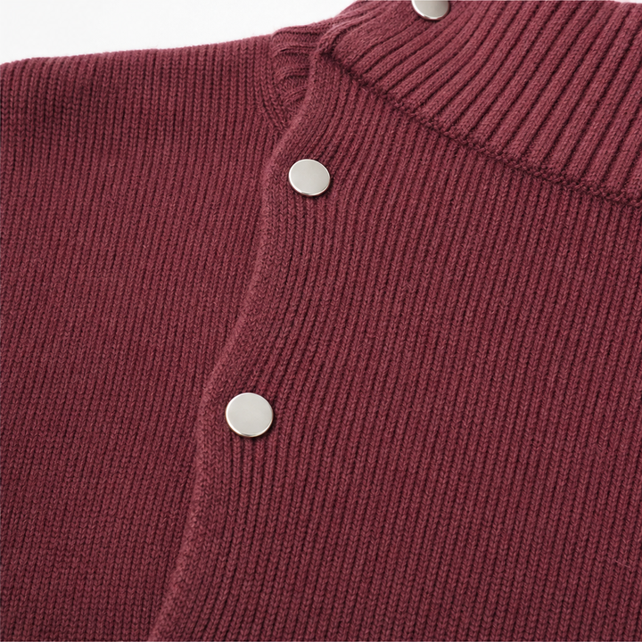 Lunavia – Funnel Neck Oversized Long-Line Cardigan