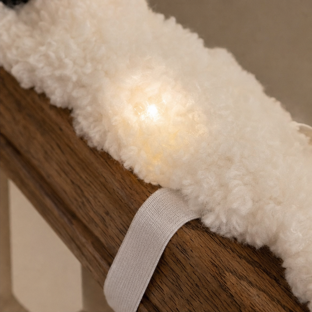 Snowy Stairway – Penguin Faux Snow Staircase Garland