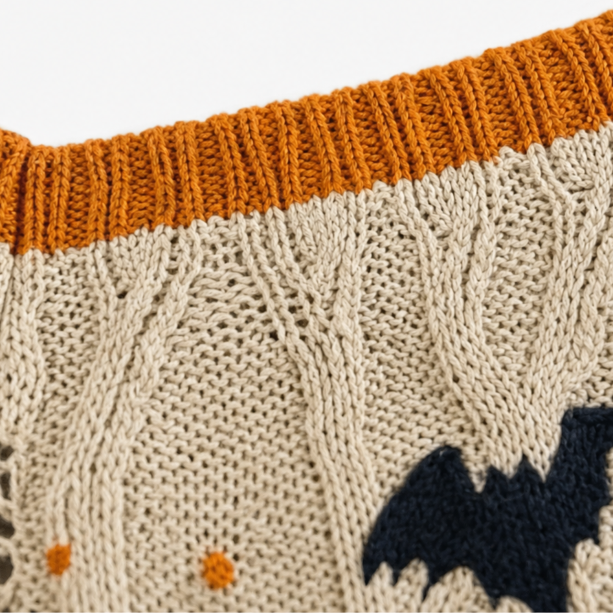 Amberknit – Open-Knit Crochet Pumpkin Sweater