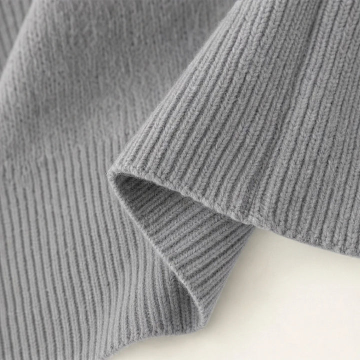 Veloura – Oversized Turtleneck Pocket Poncho Sweater