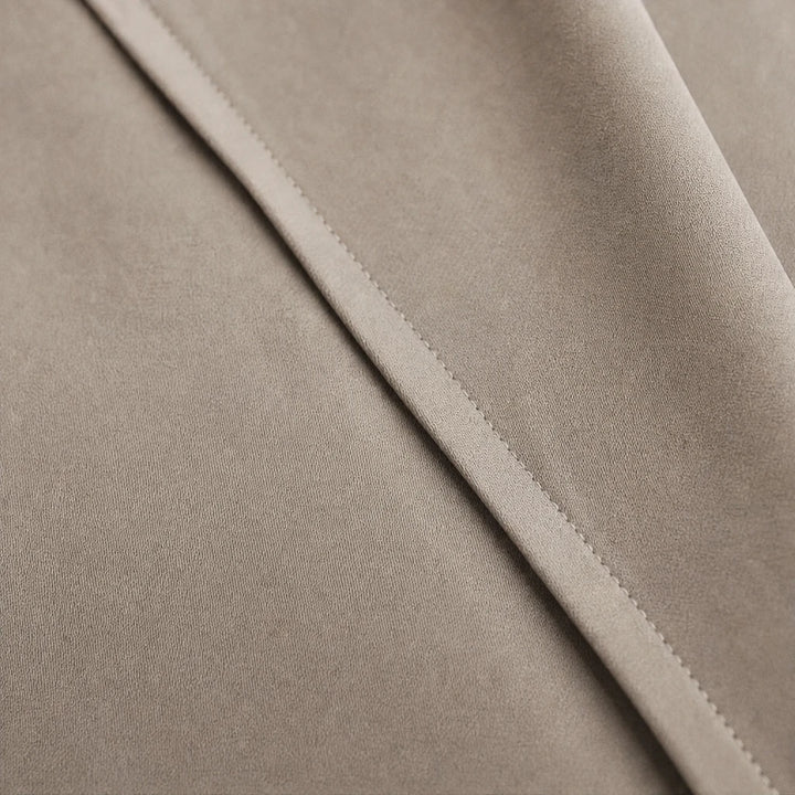 Veloura – Buckle Crossover Draped Wide-Leg Trousers