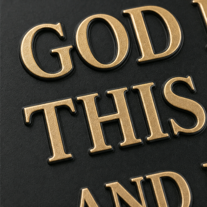 Graceborne – Embossed Scroll Metal Blessing Sign