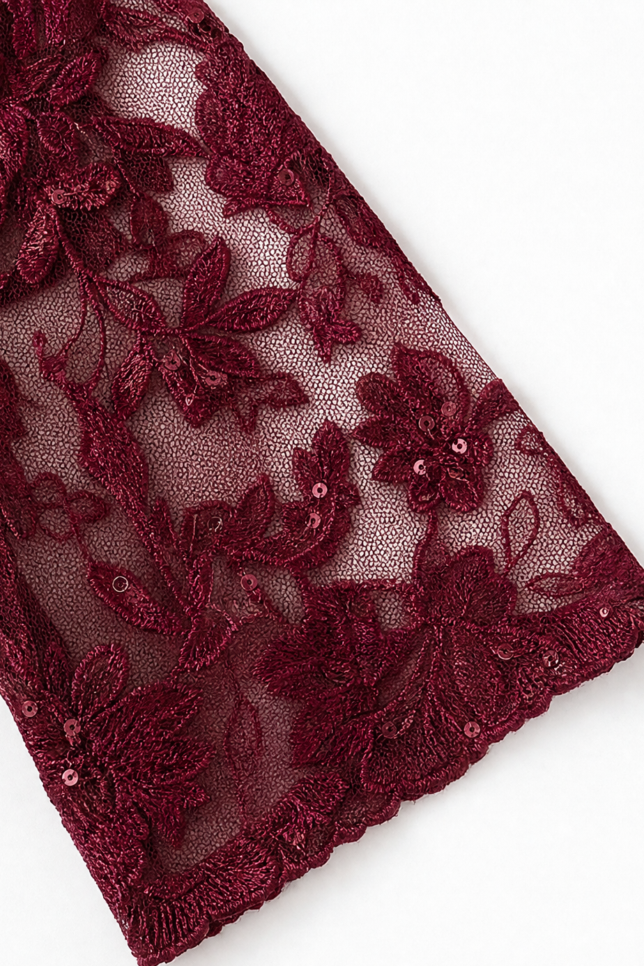Wearbella – Tiered Lace Yoke High-Waist Midi Dress