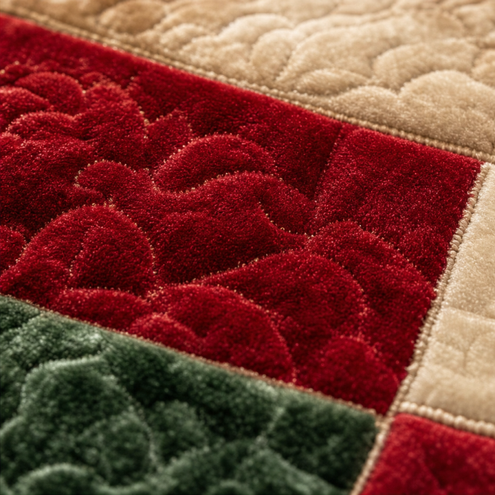 Merry Mirage – 3D Swirl Quilted Christmas Rug