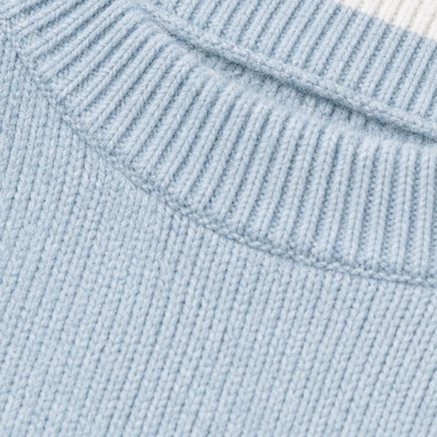 Layerlyn – Contrast Trim Layered-Look Sweater