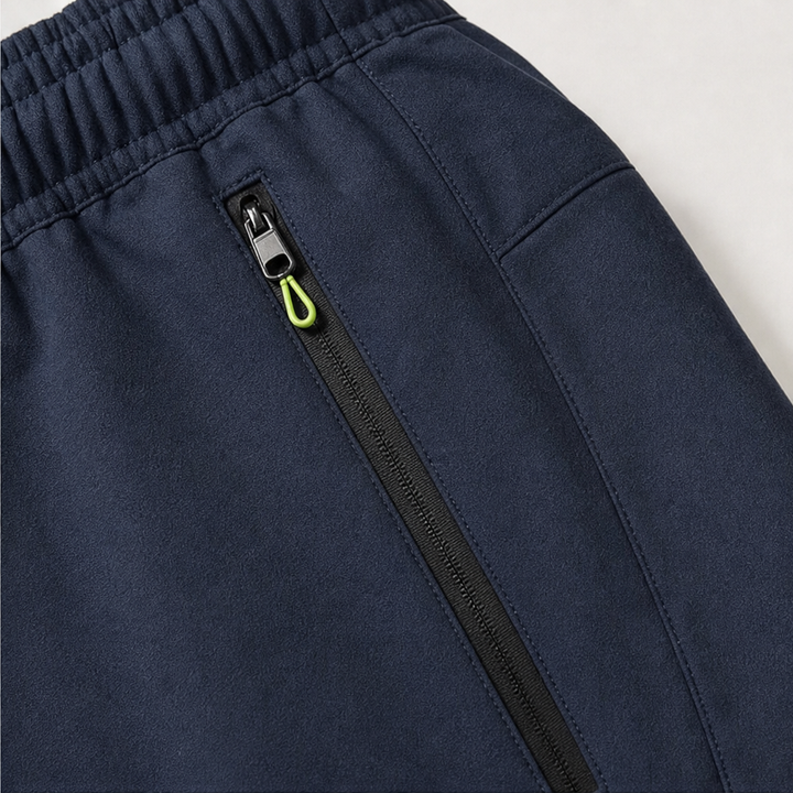 Poketa – Zip-Pocket Slim-Straight Pull-On Joggers