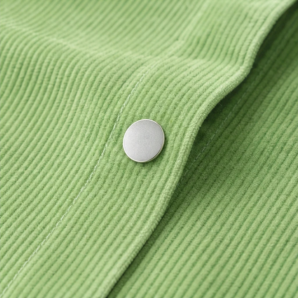 Cordelia – Fine-Ribbed Corduroy-Look Button-Front Shirt