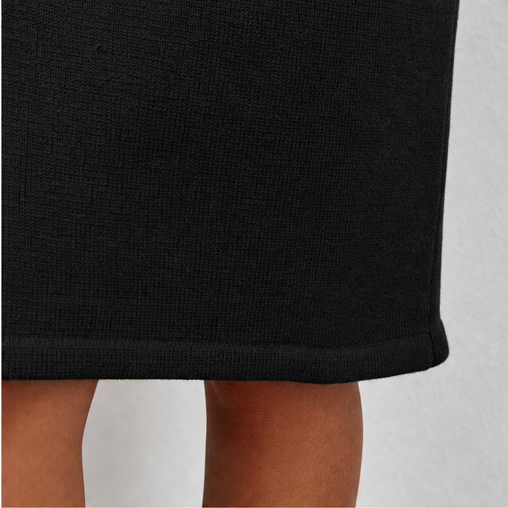 Veloura – Bat-Sleeve Wrap Knit Two-Piece Dress Set