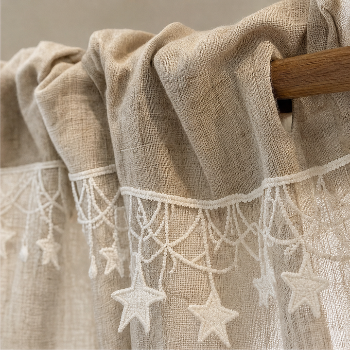 Starhollow – Scalloped Star-Lace Café Curtain