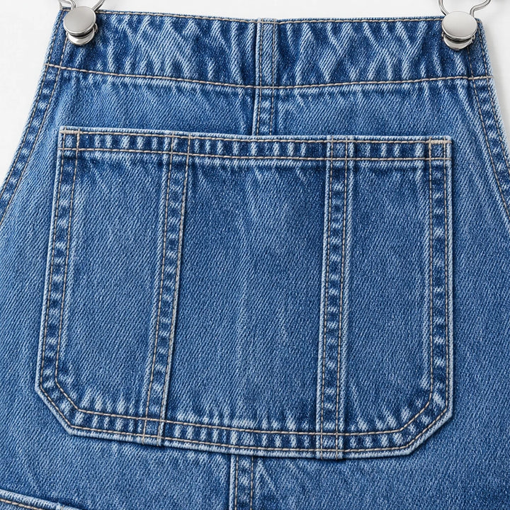 Wearbella – Washed Denim-Look Wide-Leg Dungarees
